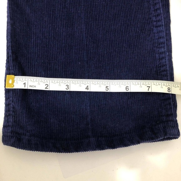 Sears Vintage Womens Size 12 Navy Blue Corduroy Pants 26" Waist Bootcut Boho - Picture 3 of 11